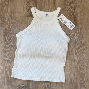 Uniqlo Halter Bra Top Women’s Tank White Size Small